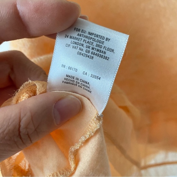 Knitted & Knotted | Anthropologie Alpaca Blend Open Knit Sheer Sleeves Peach - Picture 12 of 12